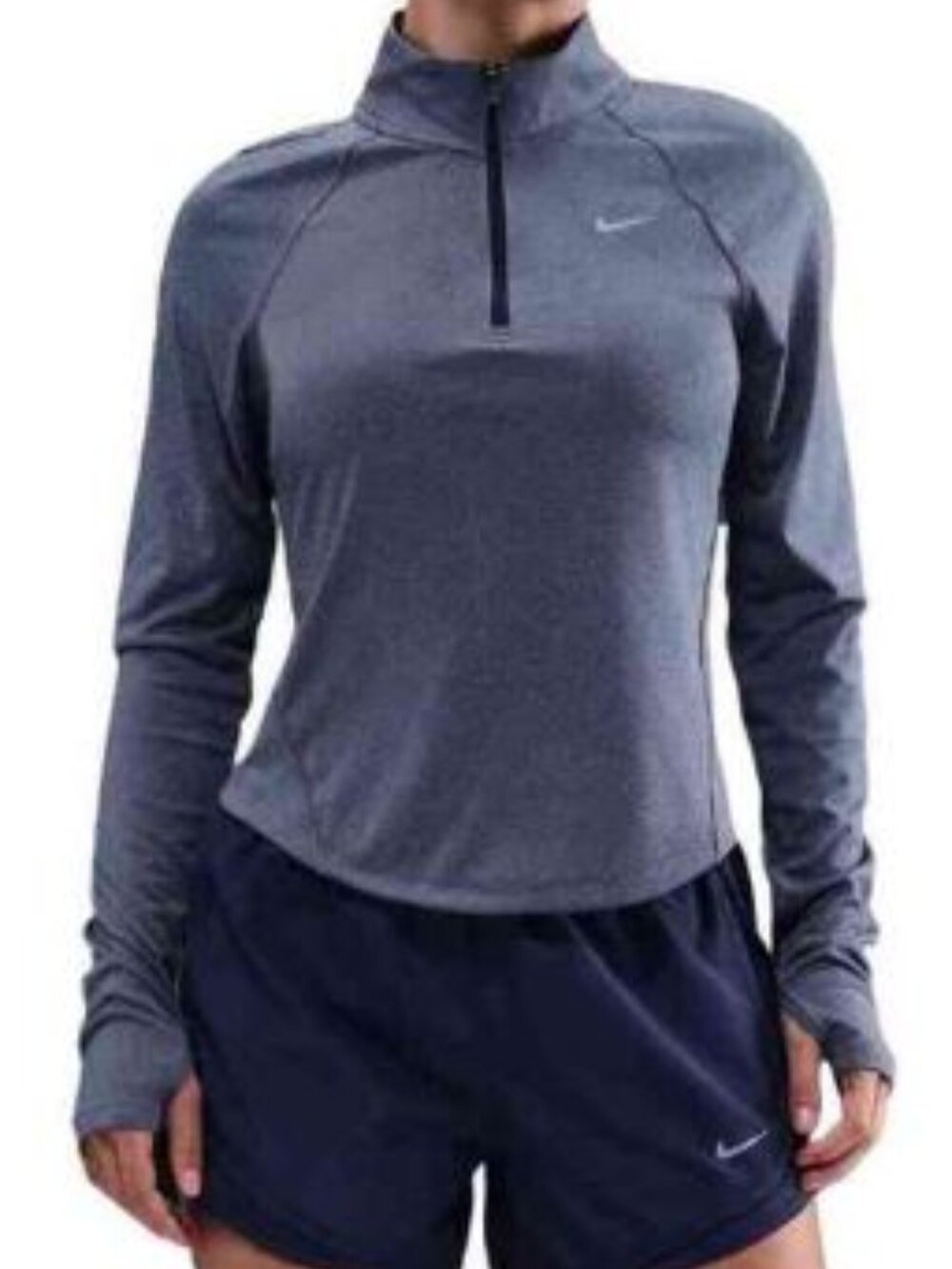 Nike Womens Running Tempo Dri-FIT Half Zip Long Sleeve Shirt HV2852-410 - Medium